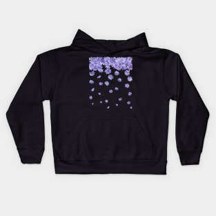 Purple Chicory Flowers Rain Kids Hoodie